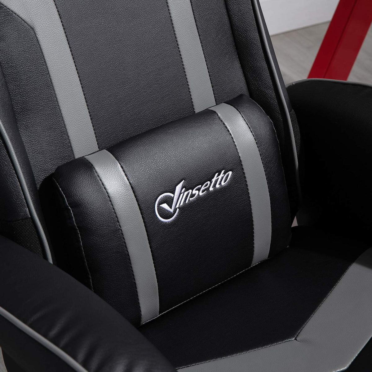 Relaxation chair with stool, TV chair and gaming lounger, 130° tiltable, black-gray, 67 x 82.5 x 103 cm for comfort & relaxation