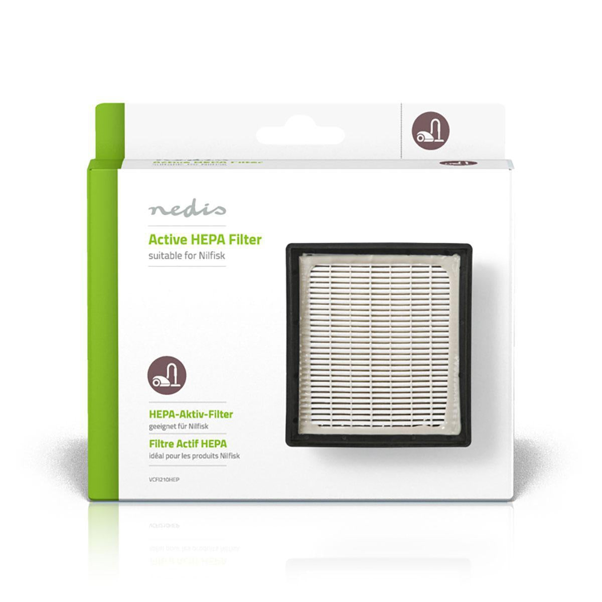 Replacement Active HEPA filter | Compensation for: Nilfisk | Black / White