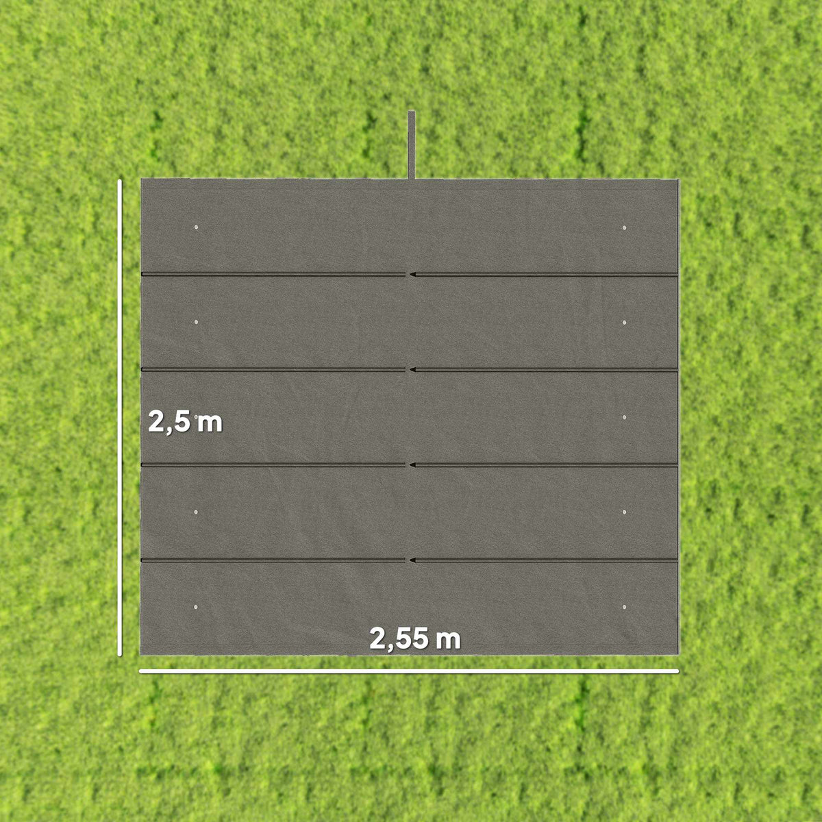 Replacement Canopy for 3x3m Pergola, Light Grey, Polyester