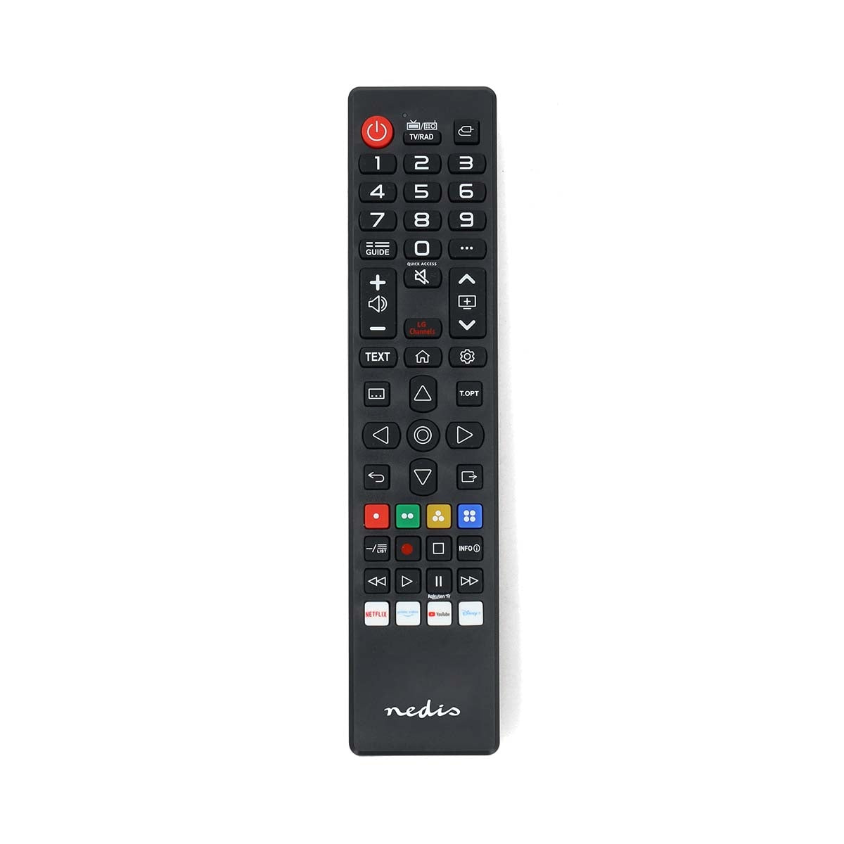 Replacement Remote Control | Fits: LG | Preprogrammed | 1 Unit | Amazon Prime / Disney + Button / Netflix Button / Rakuten TV Button | Infrared | Black