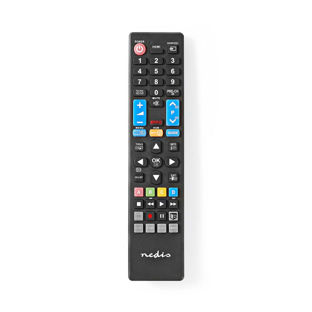 Replacement Remote Control | Fits: Samsung | Fixed | 1 Unit | Amazon Prime / Netflix Button / Youtube Button | Infrared | Black