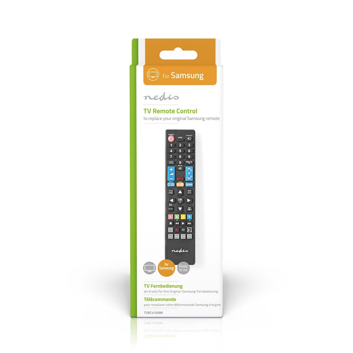 Replacement Remote Control | Fits: Samsung | Fixed | 1 Unit | Amazon Prime / Netflix Button / Youtube Button | Infrared | Black