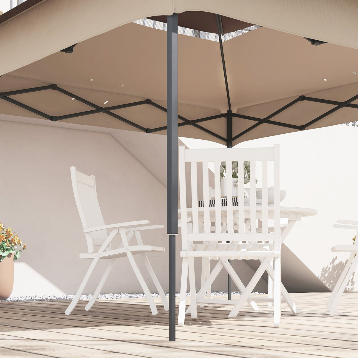 Replacement Roof 3.25 X 3.25 M Gazebo Roof For Metal Gazebo Garden Gazebo Party Tent Garden Tent Polyester Coffee