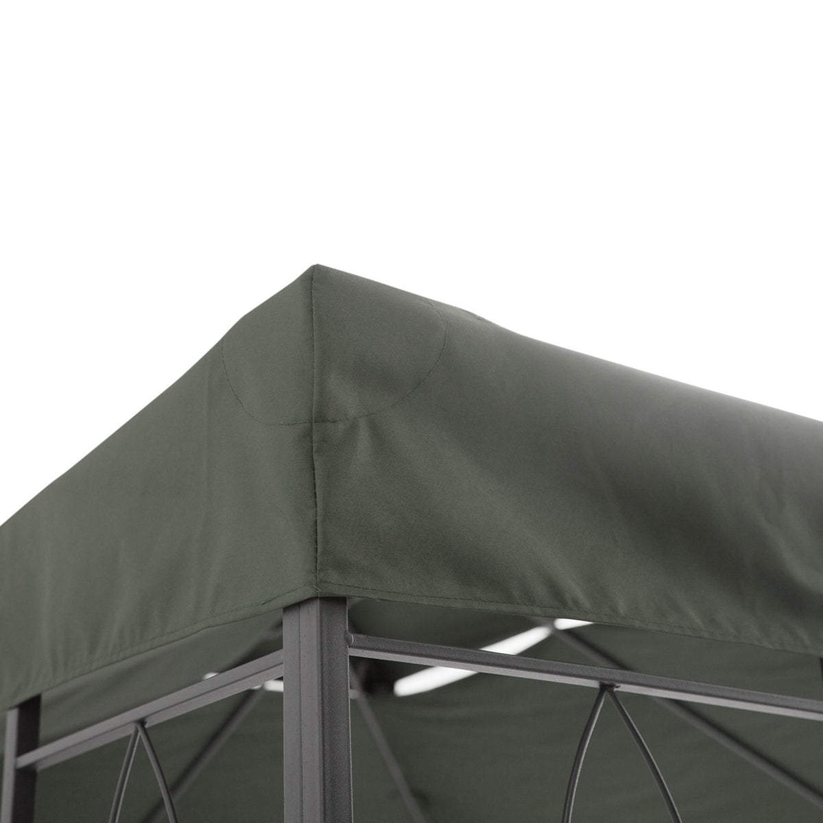 Replacement Roof Gazebo Roof For Metal Gazebo Garden Gazebo Party Tent Garden Tent Polyester 3X4M Dark Gray