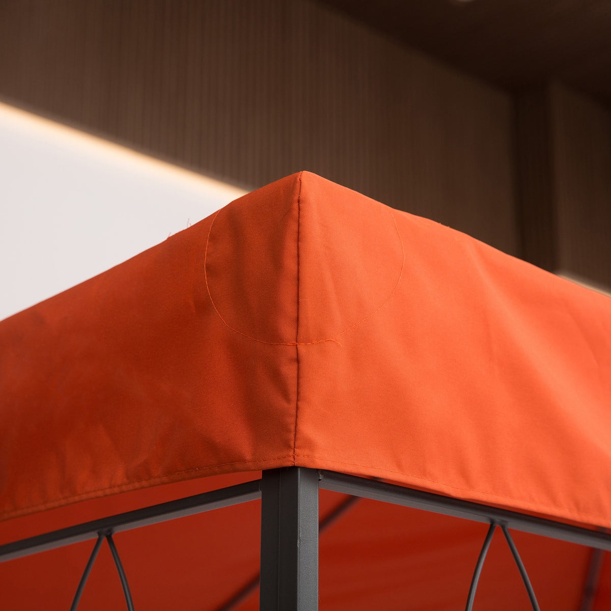 Replacement Roof Gazebo Roof For Metal Gazebo Garden Gazebo Party Tent Garden Tent Polyester 3X4M Rust Red