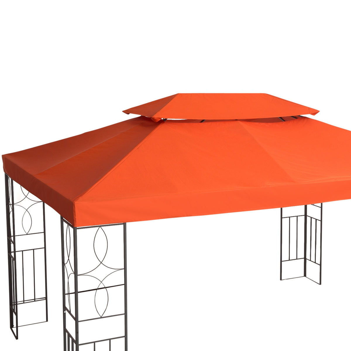 Replacement Roof Gazebo Roof For Metal Gazebo Garden Gazebo Party Tent Garden Tent Polyester 3X4M Rust Red