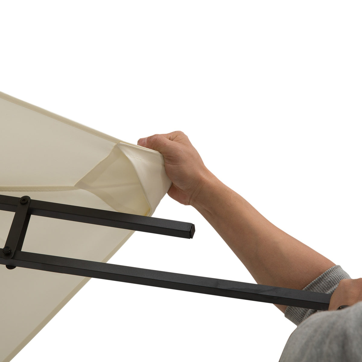 Replacement Roof Gazebo Roof For Metal Gazebo Garden Gazebo With Leakage Opening Party Tent Garden Tent Polyester 4X3M Cream White