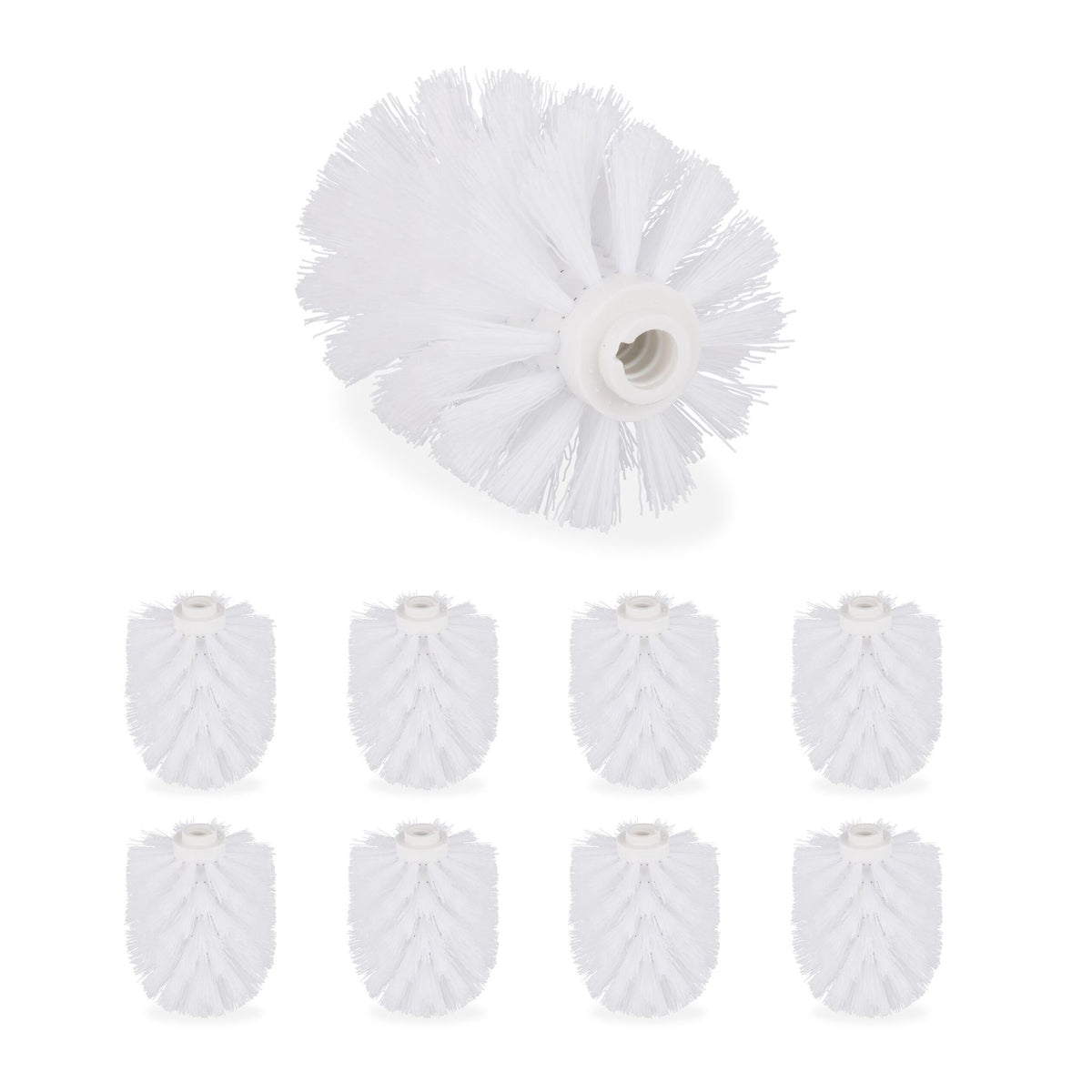 Replacement brush head for toilet brush Set of 9