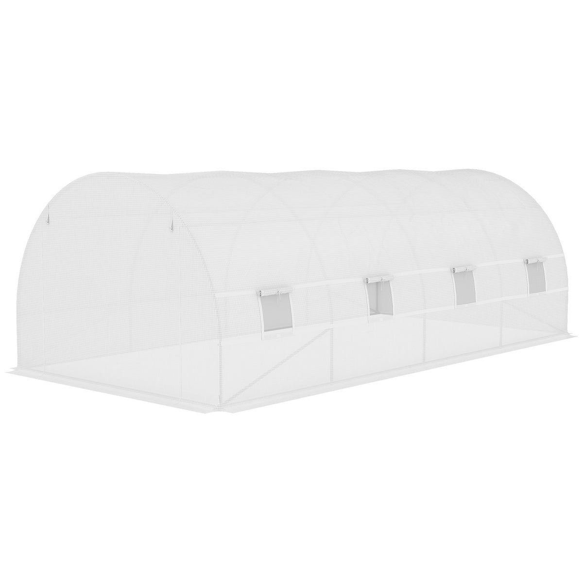 Replacement film replacement cover 600 x 300 x 200 cm with front door, 12 windows, tear-resistant greenhouse film, garden film for greenhouse, greenhouse, cold frame, white