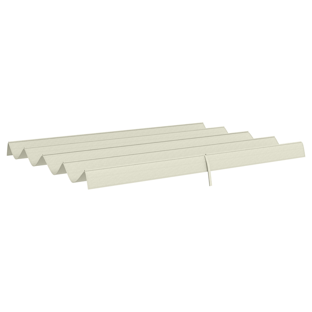 Replacement roof for 2.85 x 2 m pergola, water-repellent retractable wave canopy with rain drainage holes, UV protection 30+, winterproof shade cover for garden, balcony, terrace, cream white
