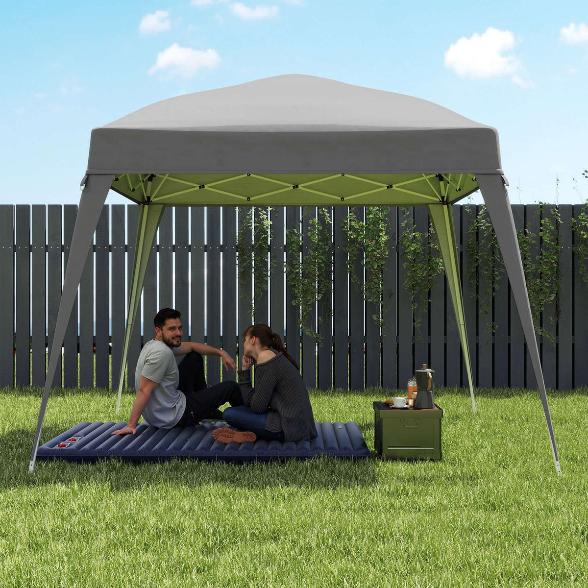 Replacement roof for pavilion 3x3 m, water-repellent, stable, winter-proof pavilion roof for folding pavilion, storm-proof party tent, replacement cover, cover with single roof, canopy for garden pavilion, light grey