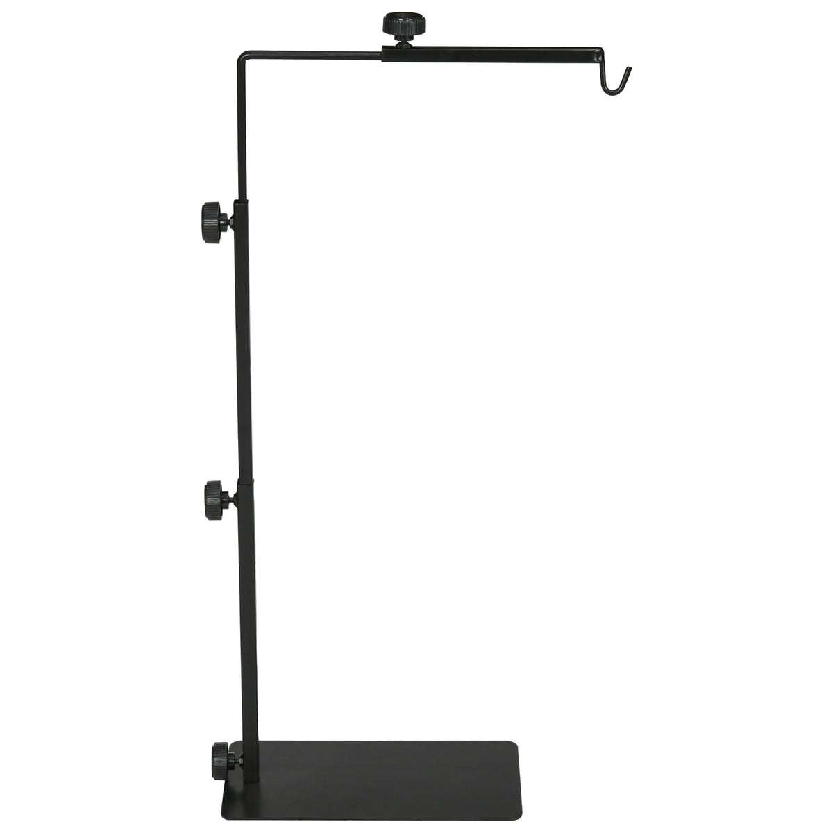 Reptile Lamp Stand Adjustable Heat Lamp Holder Base 4 Wire Slots Steel Black