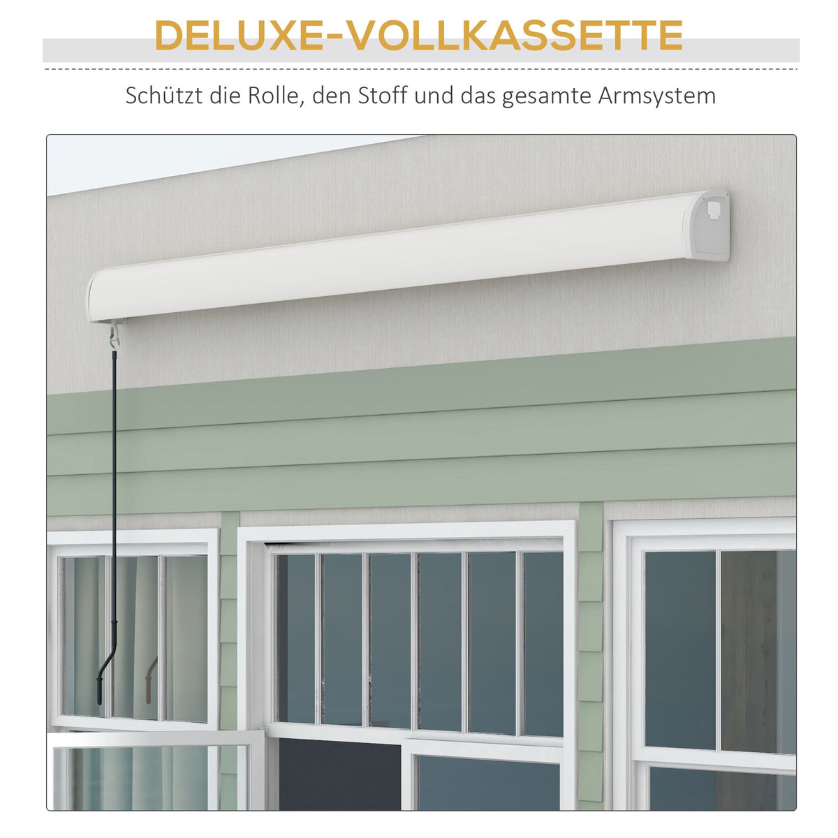 Retractable Awning, 295x250 cm, Remote Control, Light Grey
