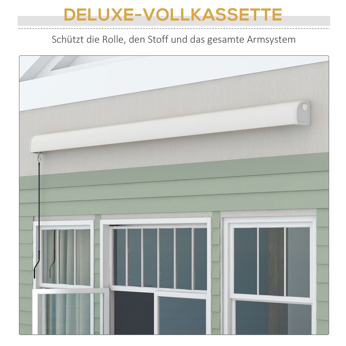Retractable Awning, 395x300 cm, Remote & Manual Control