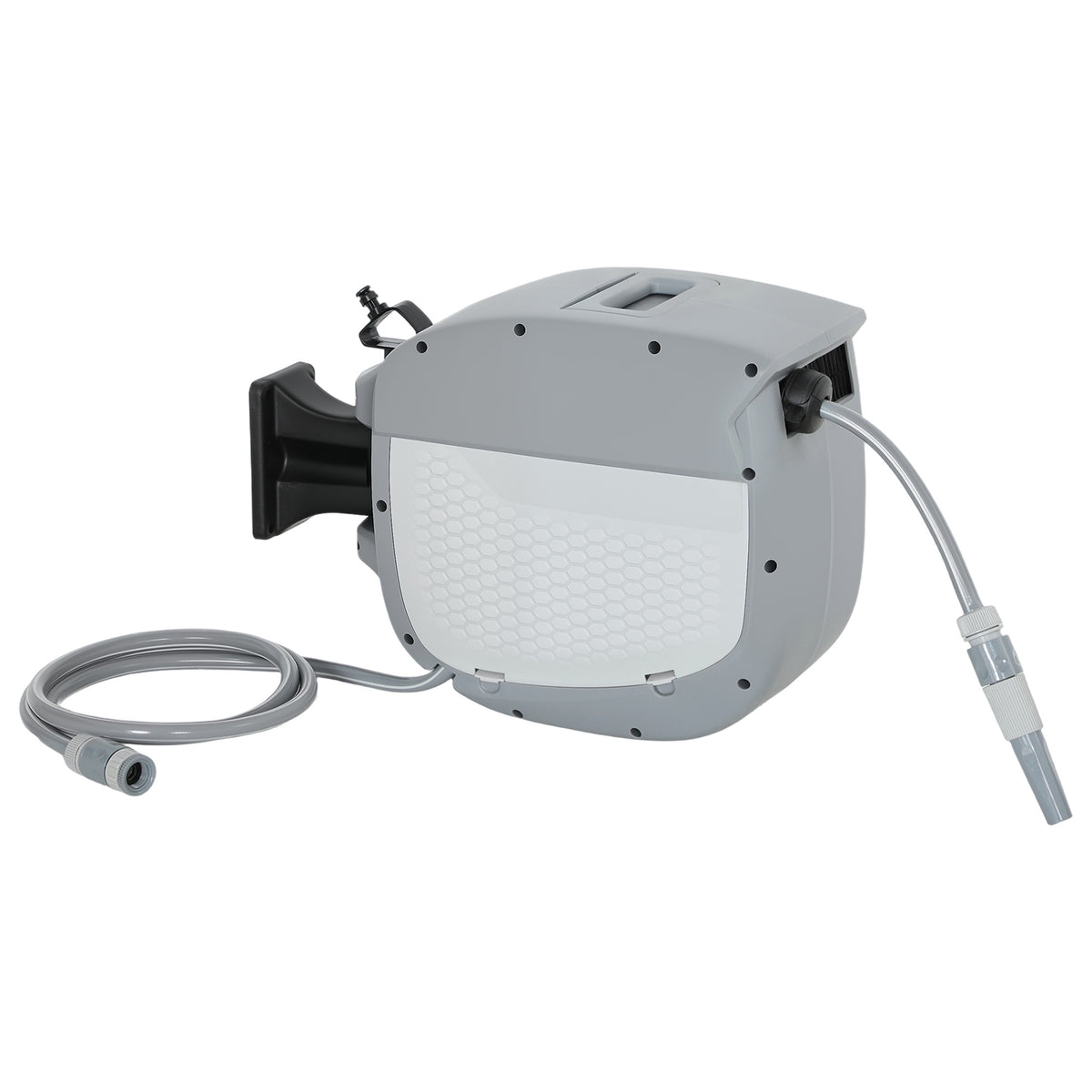 Retractable Garden Hose Reel with Wall Mount, 20m Hose