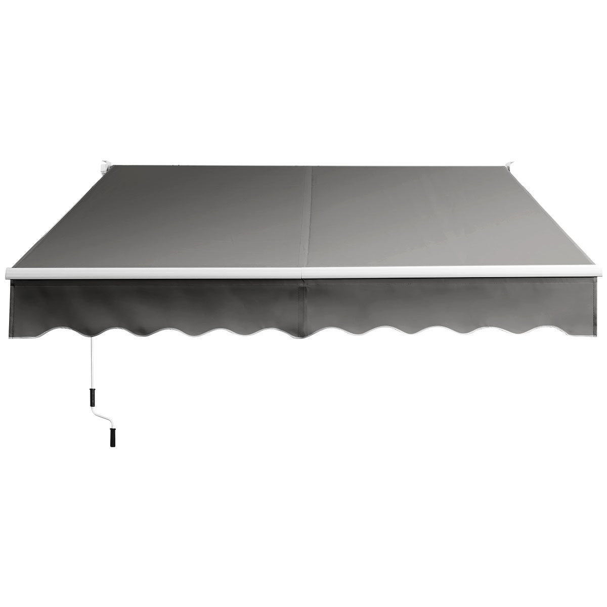 Retractable Patio Awning, 295x250 cm, Grey, Aluminum