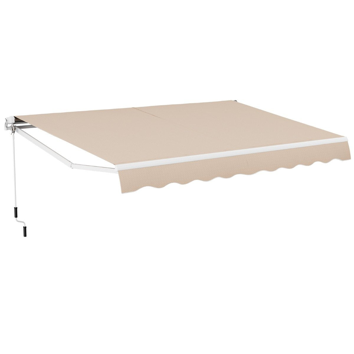 Retractable Patio Awning, 400x250 cm, Beige, Sun Protection