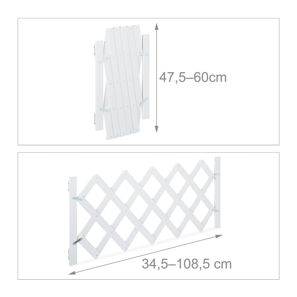 Retractable dog rail in white