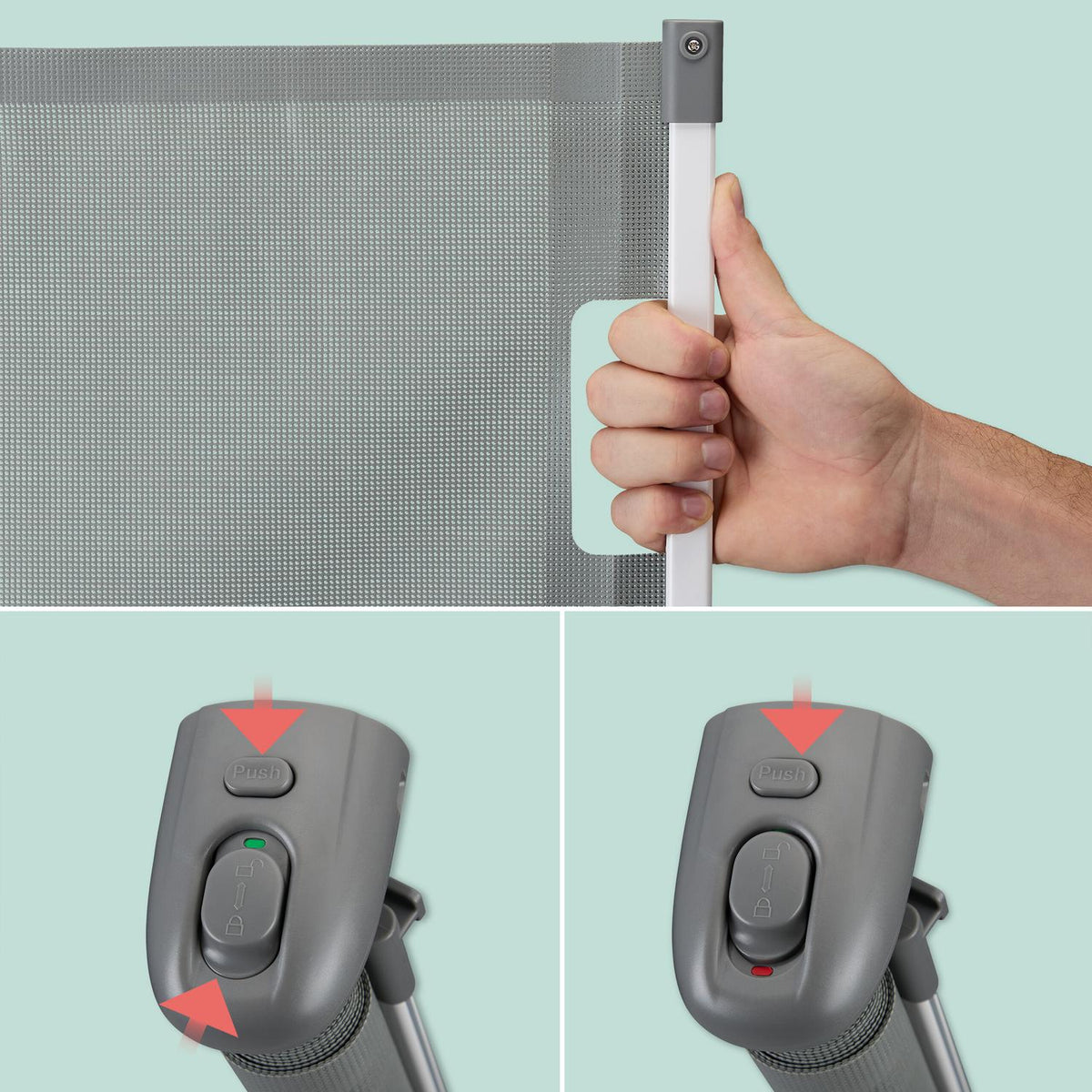Retractable safety gate
