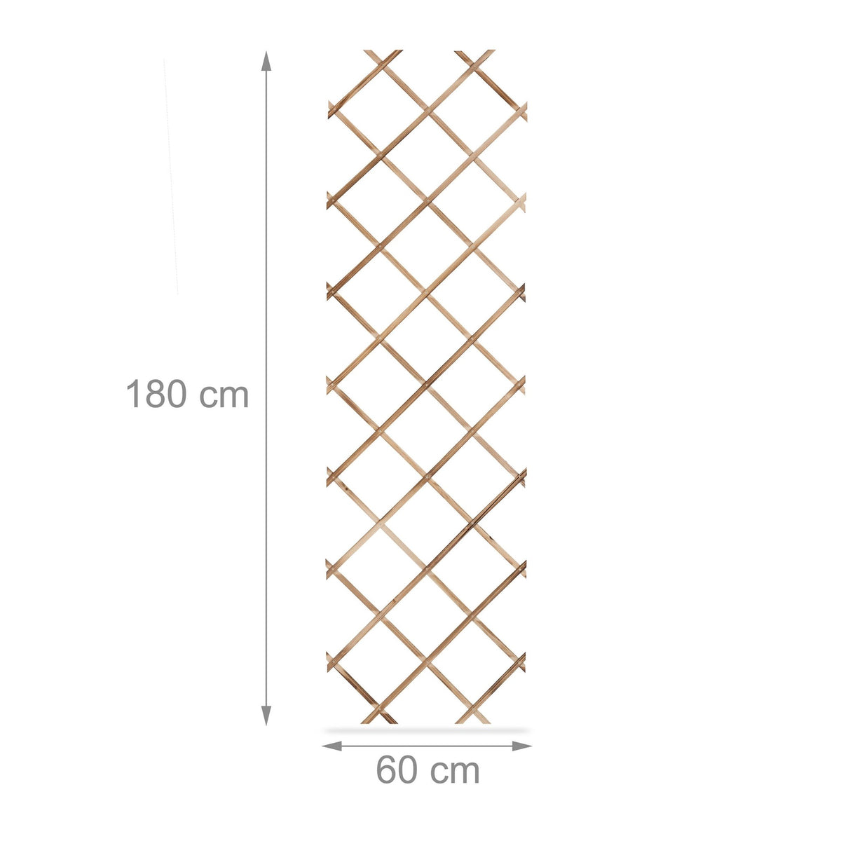 Retractable trellis in wood, set of 3