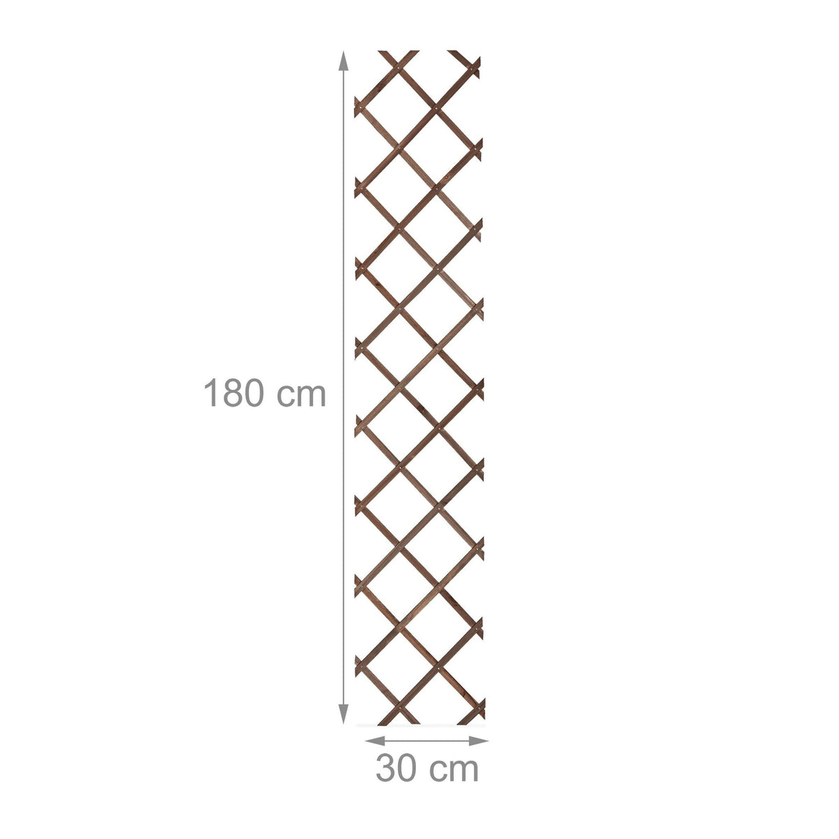 Retractable trellis in wood, set of 3
