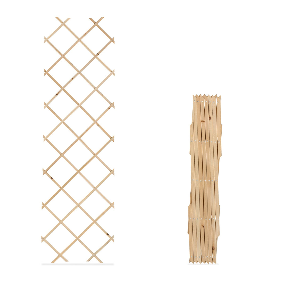 Retractable trellis in wood, set of 3