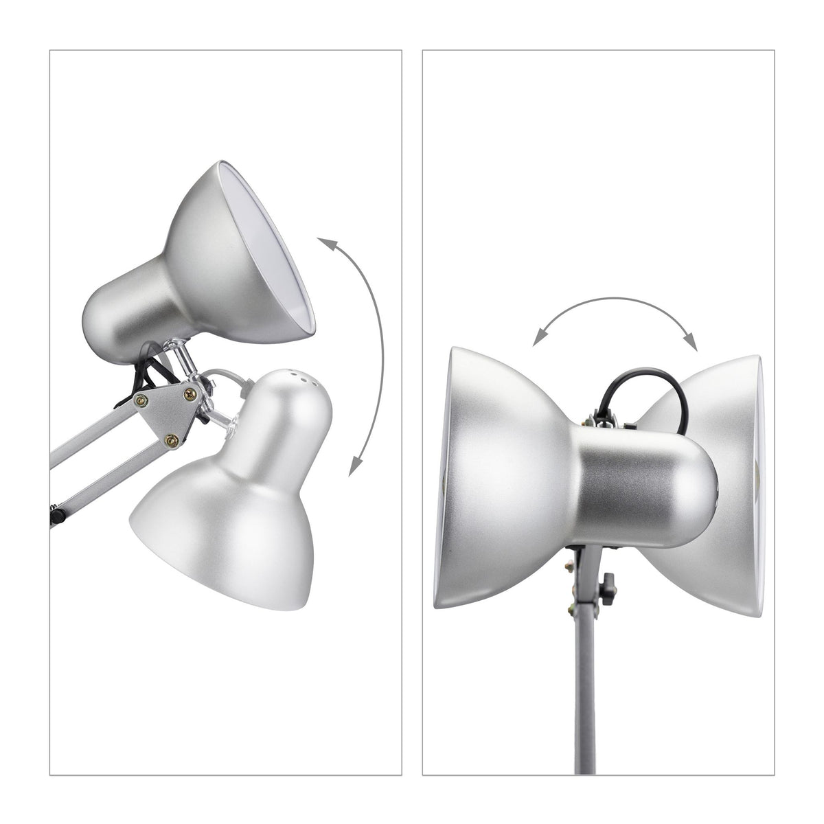 Retro desk lamp silver