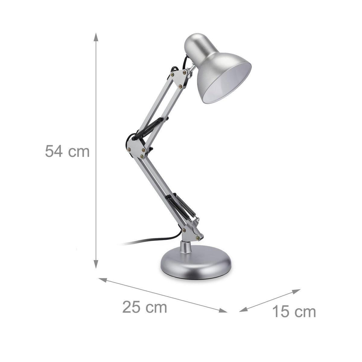 Retro desk lamp silver