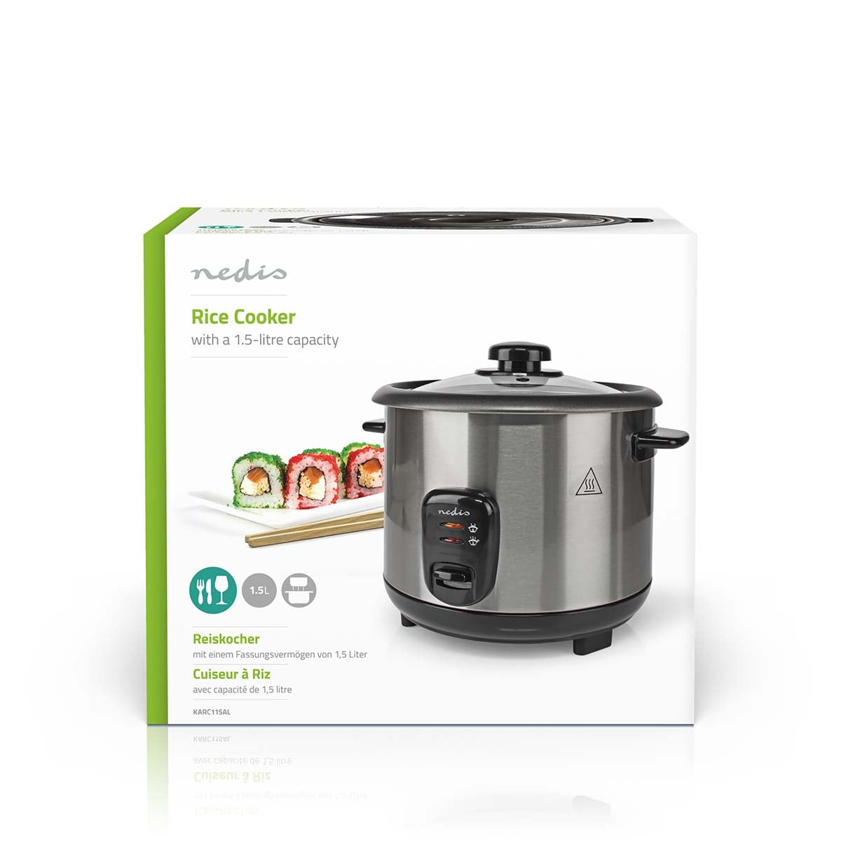 Rice cooker | 1.5 l | 500 W | Non-stick coating | Removable bowl | automatic shutdown