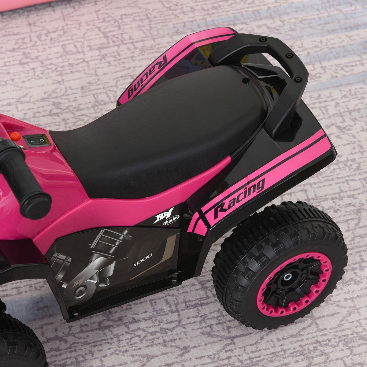 Ride-On Car Children'S Vehicle Pedal Car Light Music 18-36 Months Plastic Steel Pink 67.5X38X44Cm
