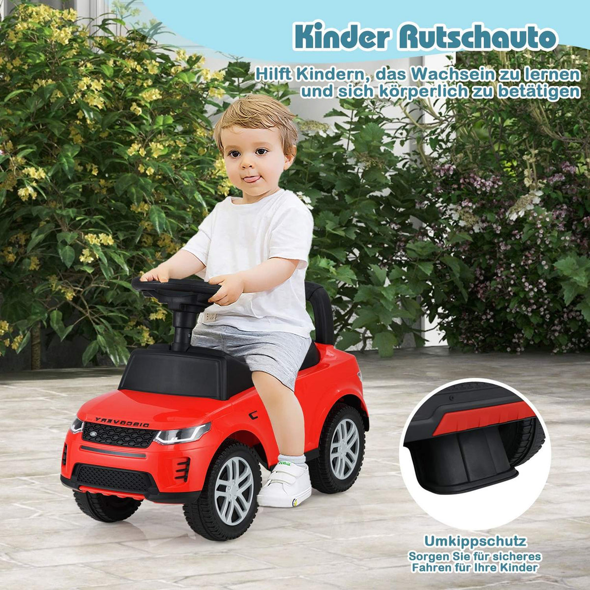 Ride-On Toy Car with Storage, Red – Safe & Fun for Kids