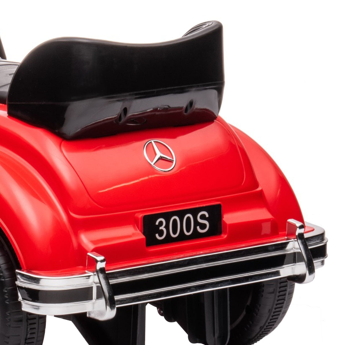 Ride-on car, children's vehicle, ride-on vehicle with storage space, children's car with tip protection for 18-48 months children, red, 77.5 x 41.5 x 45 cm