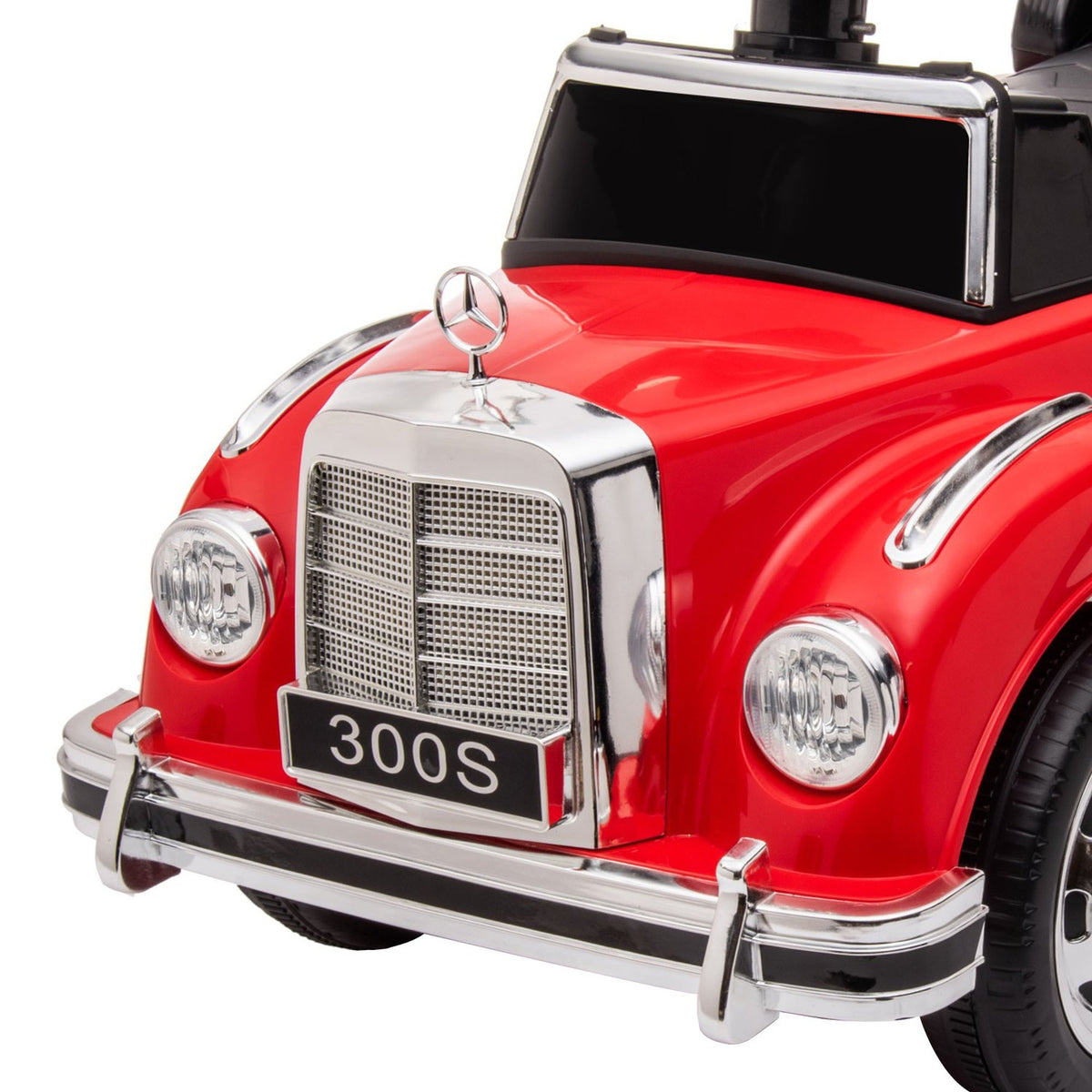 Ride-on car, children's vehicle, ride-on vehicle with storage space, children's car with tip protection for 18-48 months children, red, 77.5 x 41.5 x 45 cm