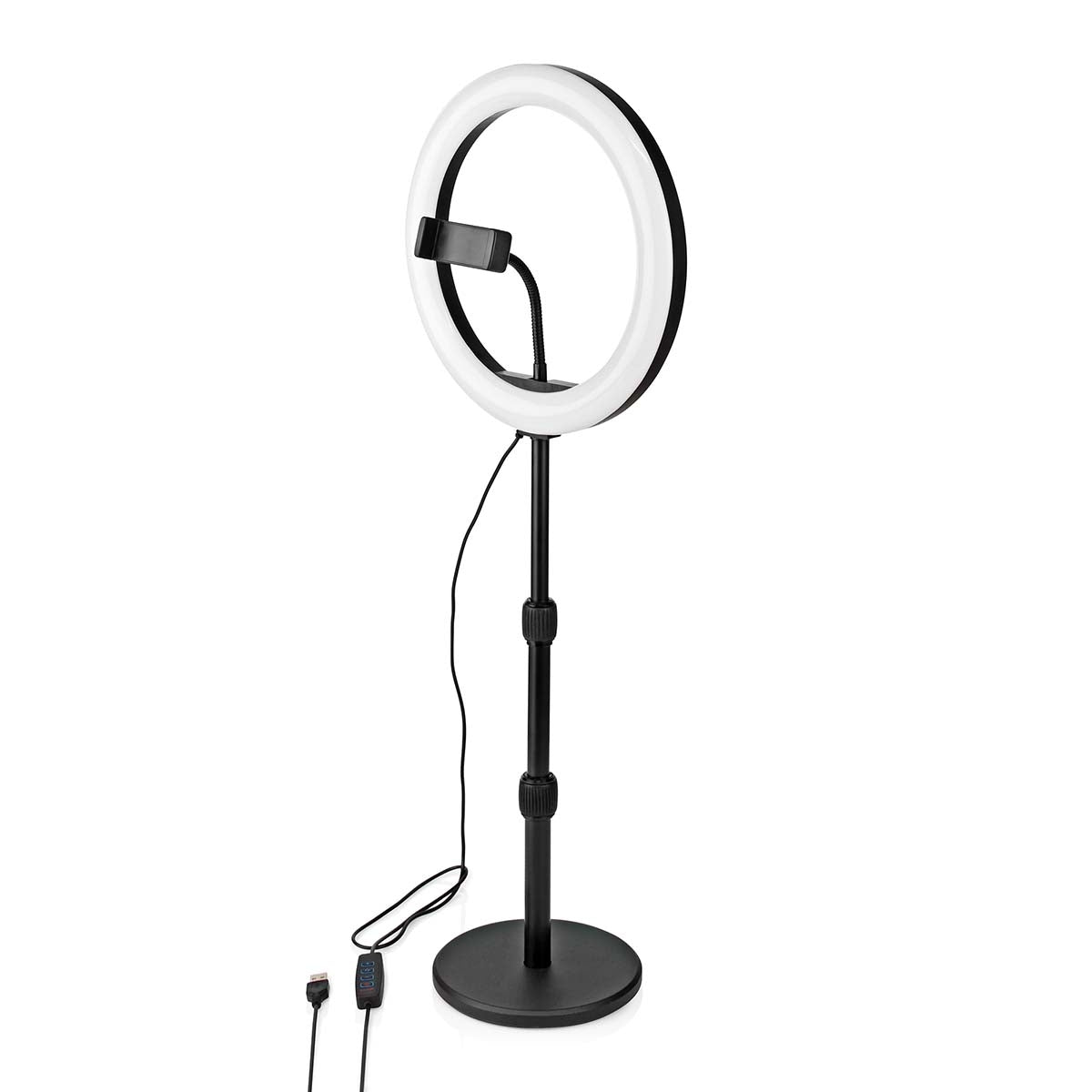 Ring light | 10 inch| 120 LEDs | 2700 - 6700 K| Desk | Black