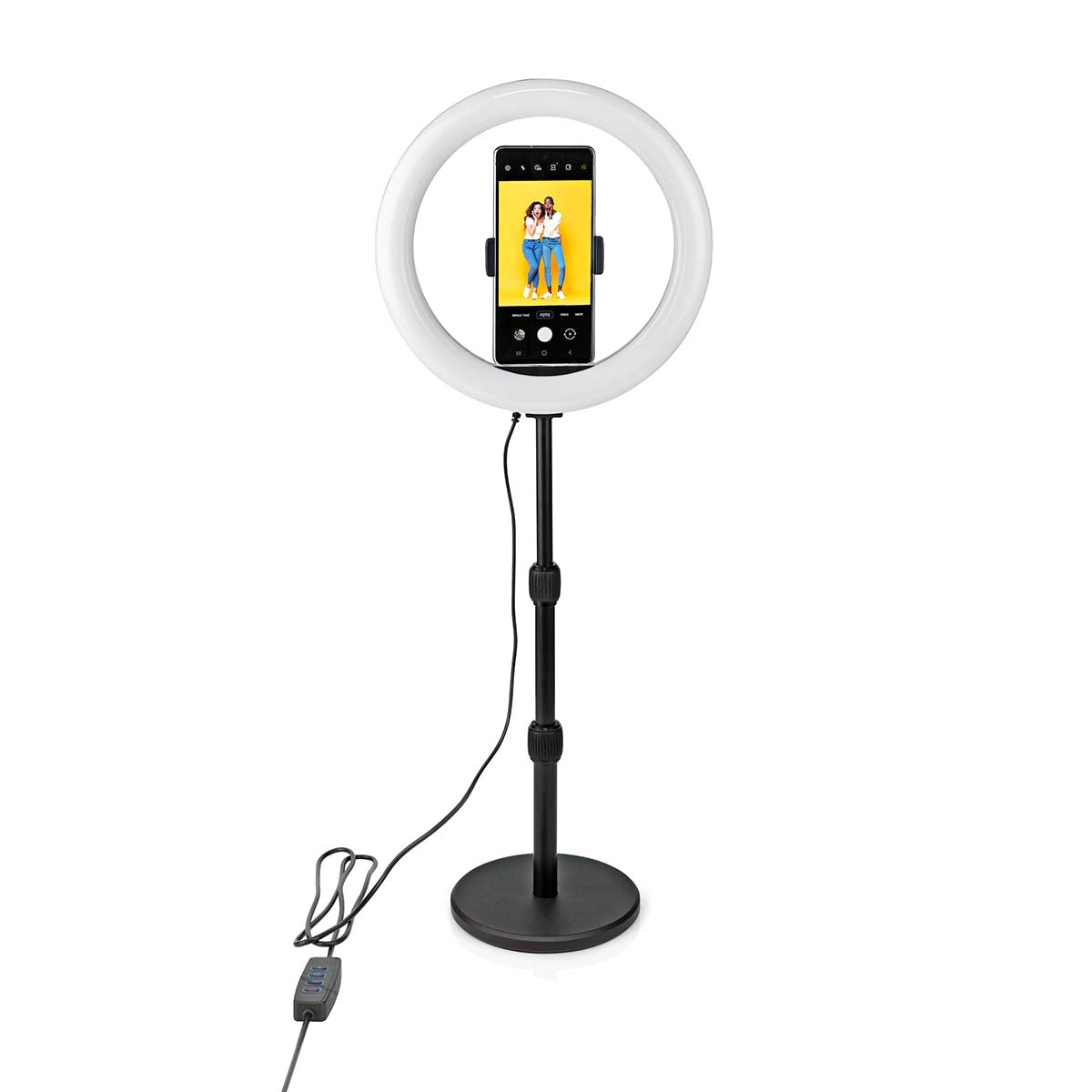 Ring light | 10 inch| 120 LEDs | 2700 - 6700 K| Desk | Black