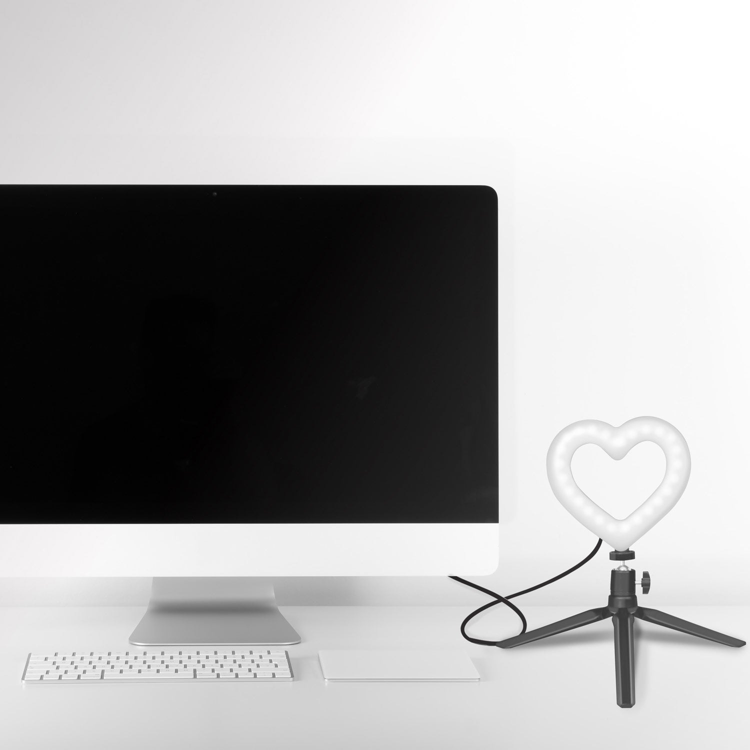 Ring light Heart shape RGB with table stand