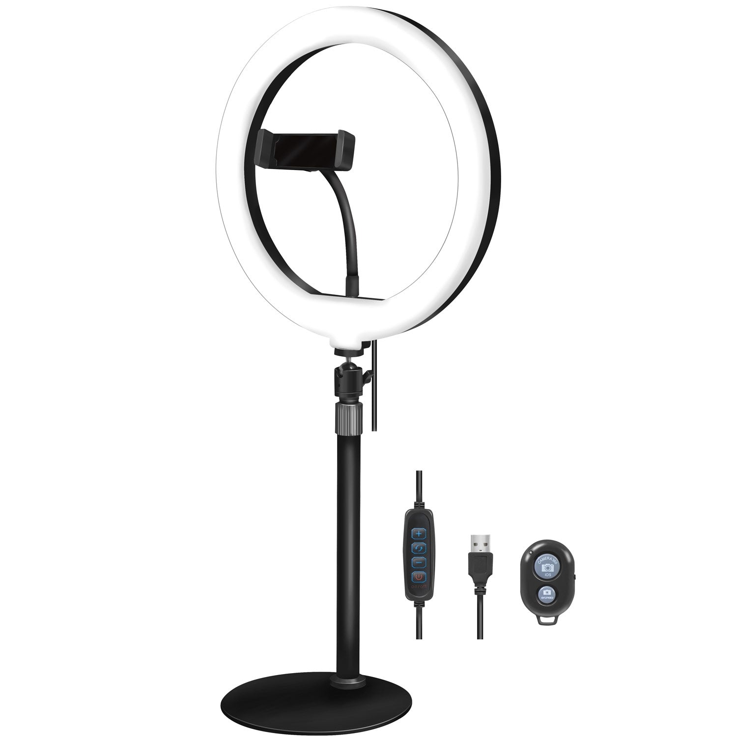 Ring light for smartphone Ø25cm with table stand