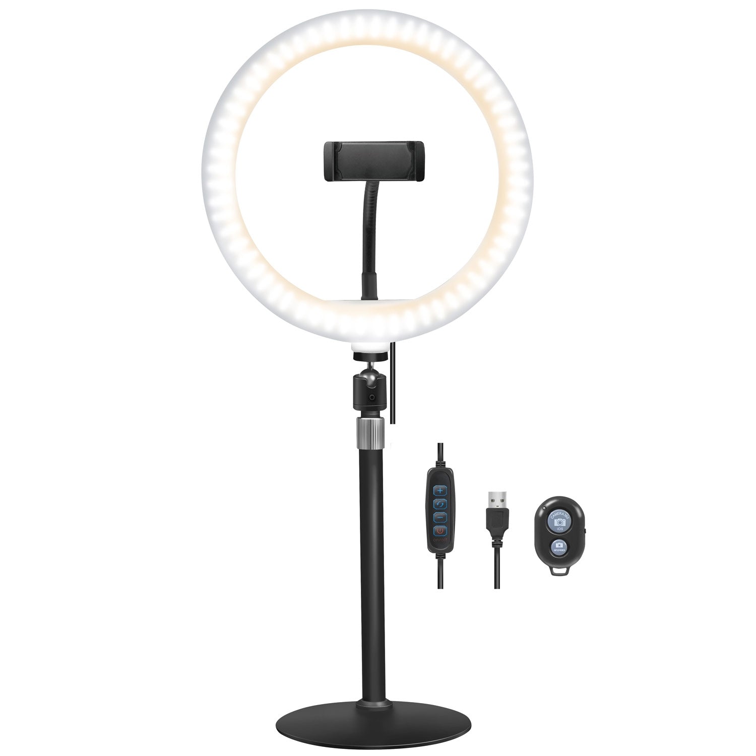 Ring light for smartphone Ø25cm with table stand