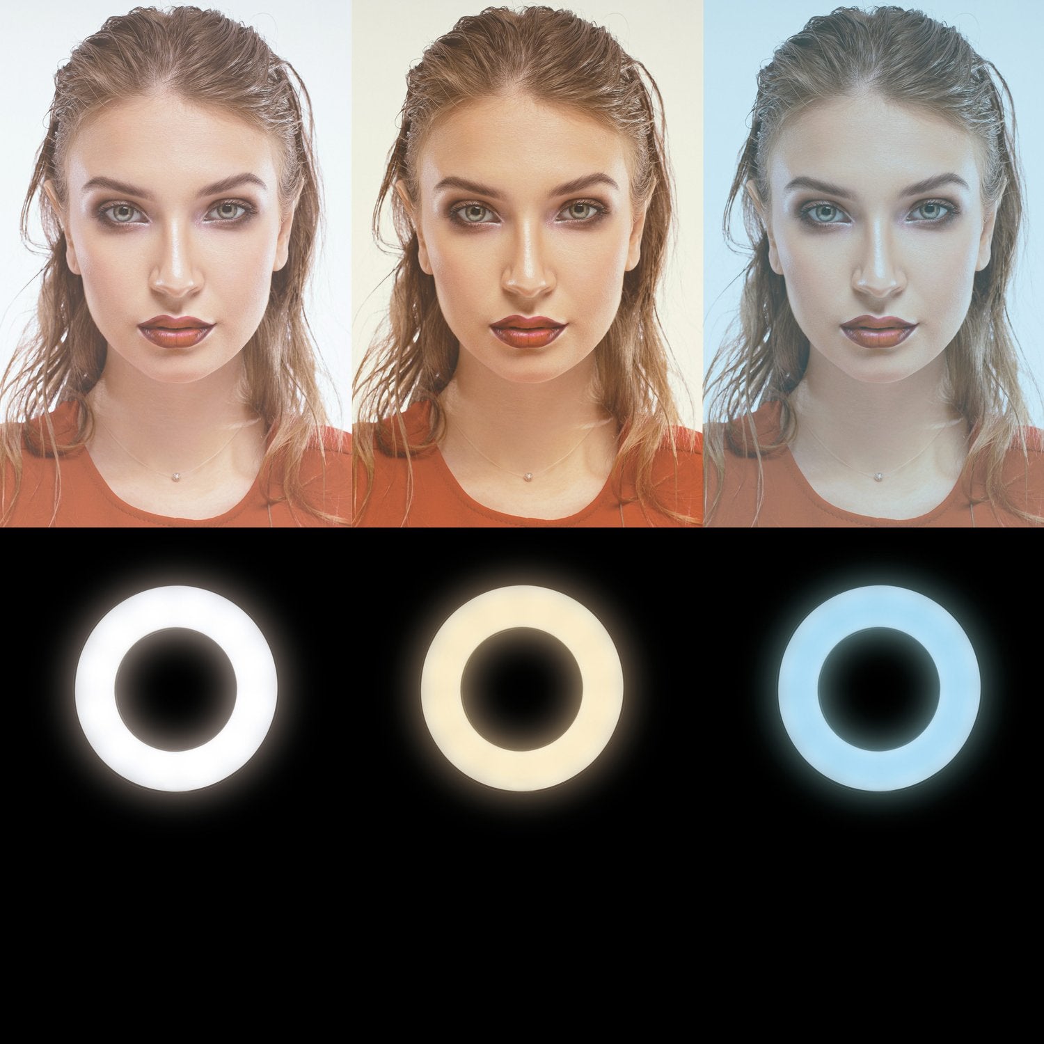 Ring light for smartphone Ø25cm with table stand