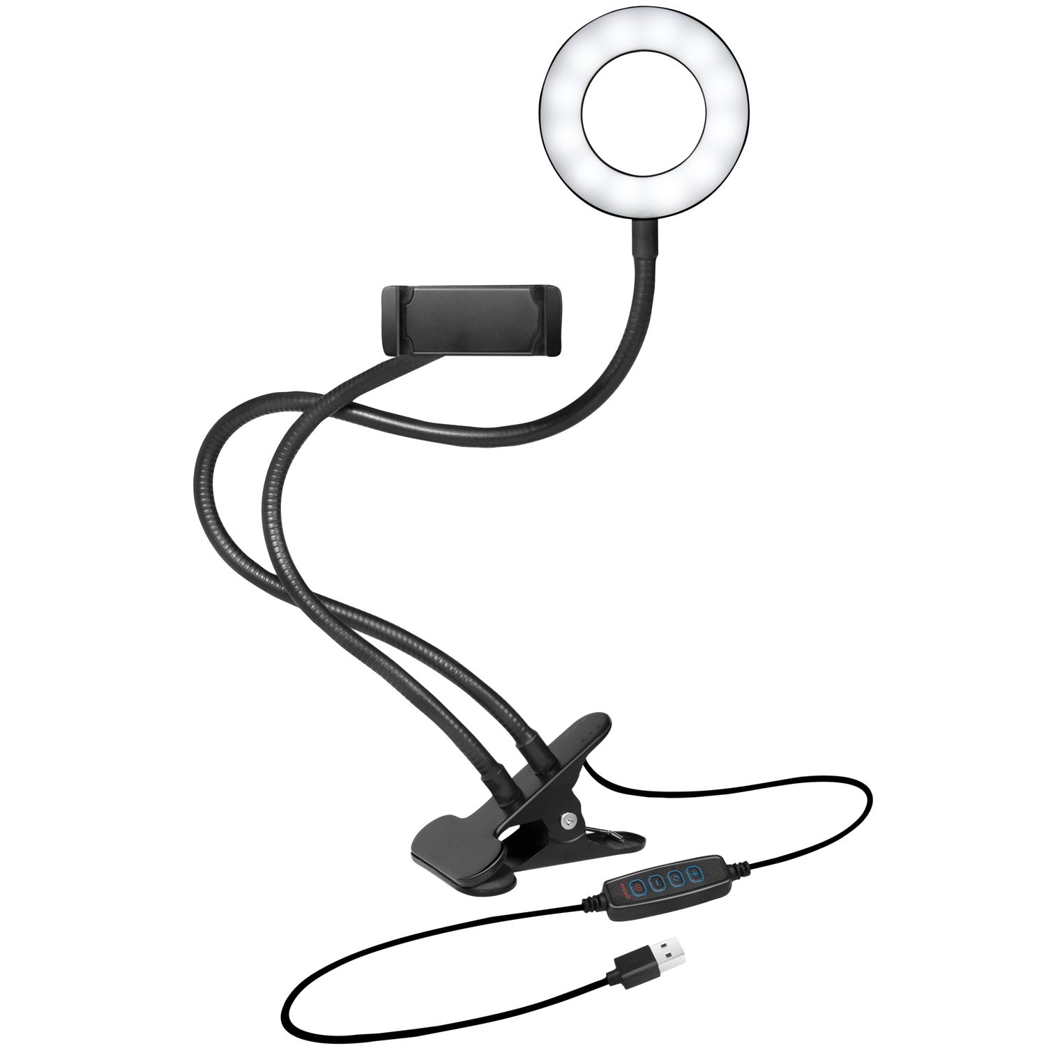 Ring light for smartphone Ø8.5 cm with clip