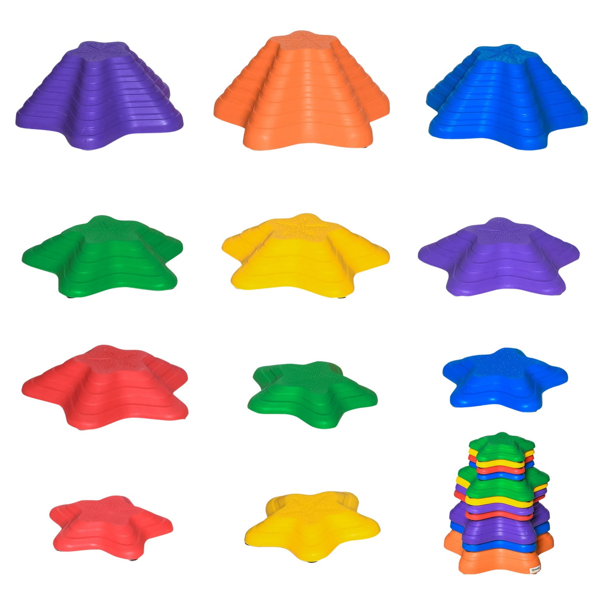 River Stones Set Of 11 Balance Stones For Toddlers, Springboard, Stepping Stones, Up To 80 Kg, Non-Slip