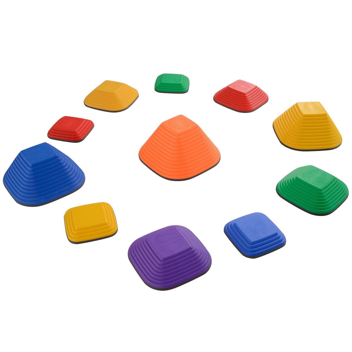 River stones, 11 pieces. Balancing stones in square shape, stackable and non-slip. Stacking stones can hold up to 80 kg, for 3-8 years children, colorful