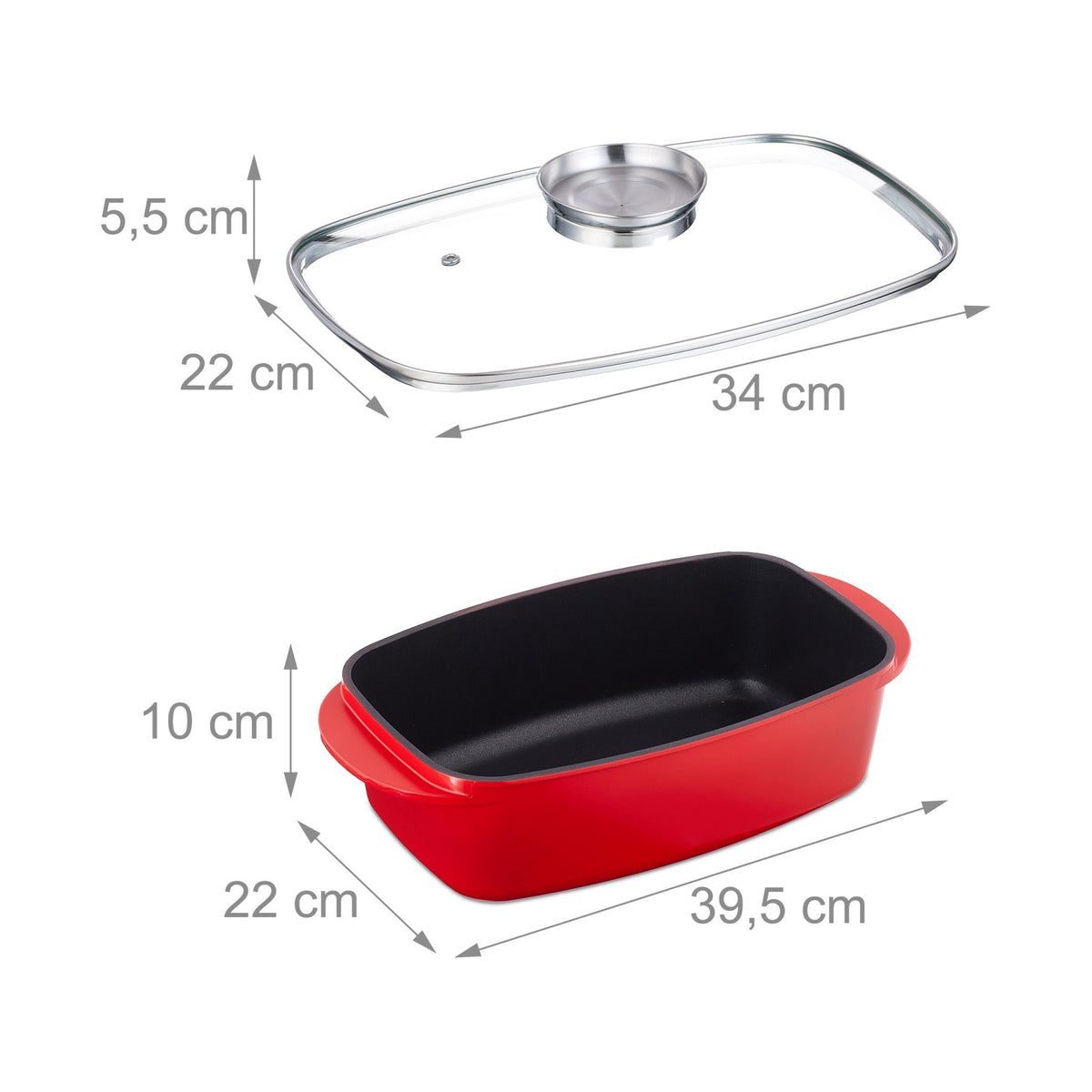 Roaster with lid and seasoning button