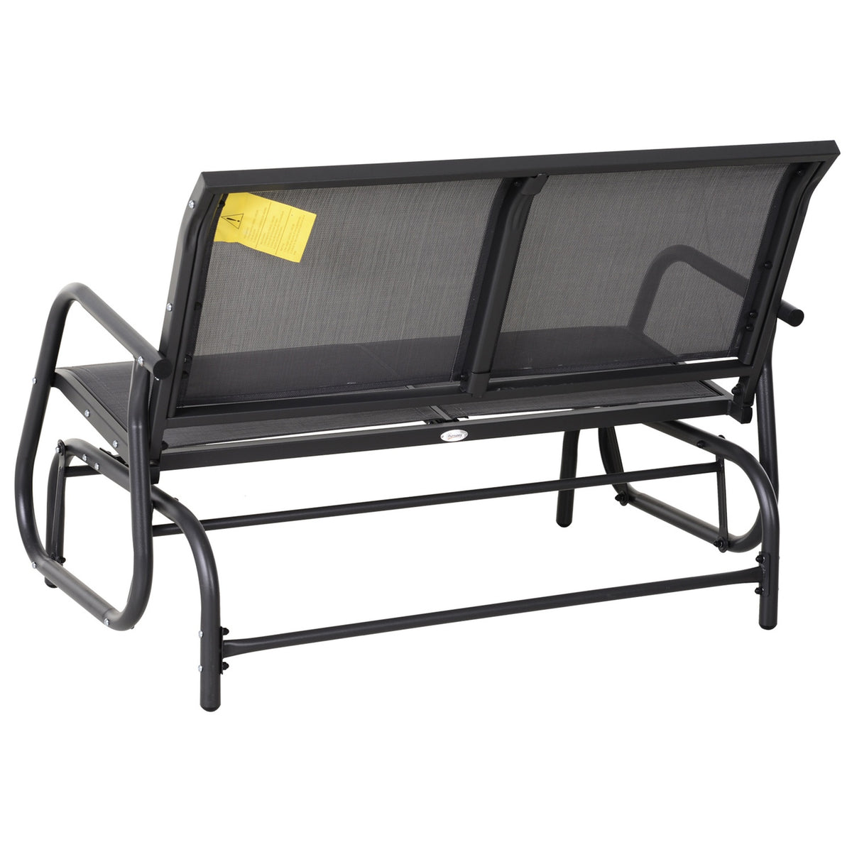 Rocking Chair 2-Seater Garden Bench Garden Swing Seat Park Bench Metal Garden Furniture Gray 120 X 70 X 85 Cm