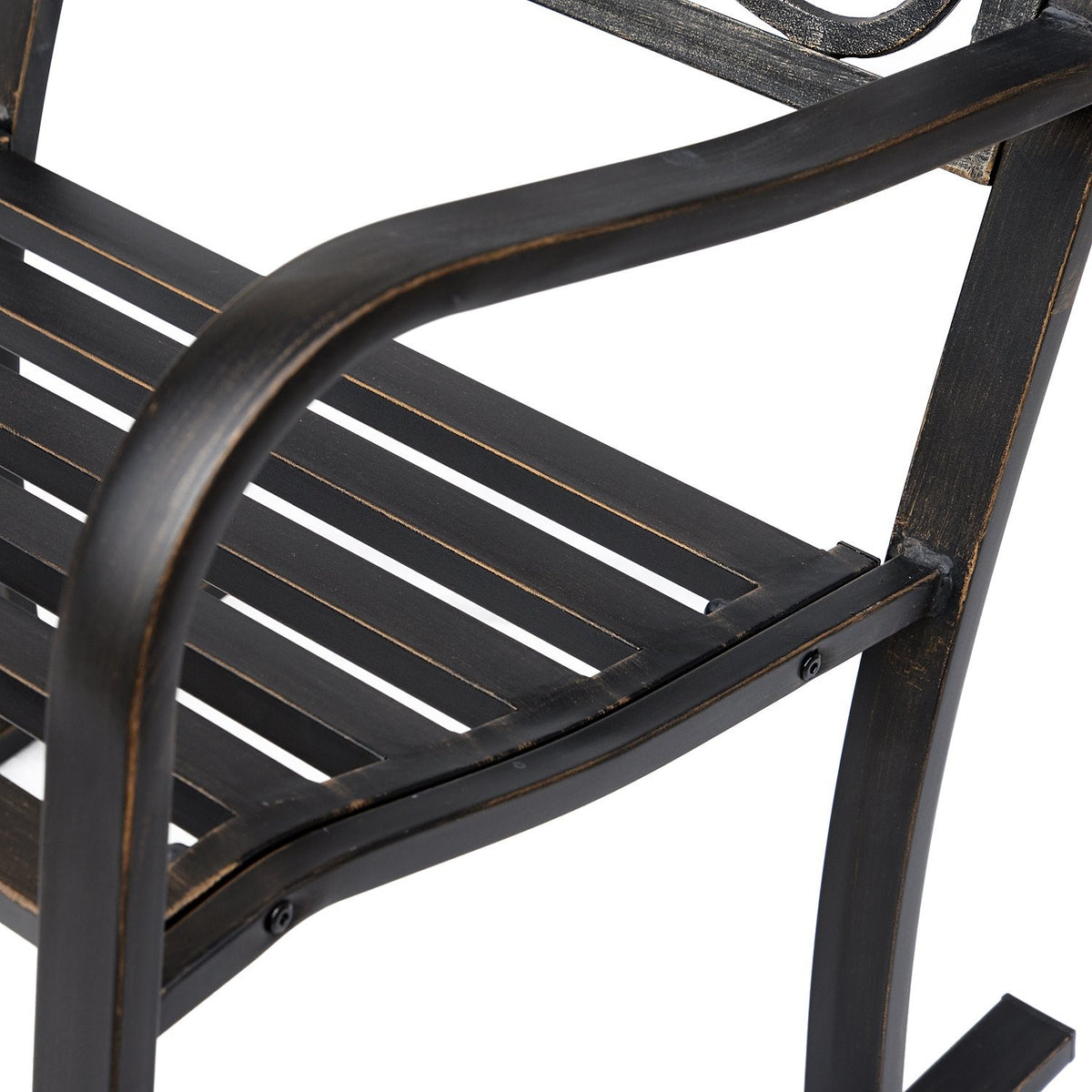 Rocking Chair Garden Chair Antique Design Metal Bronze