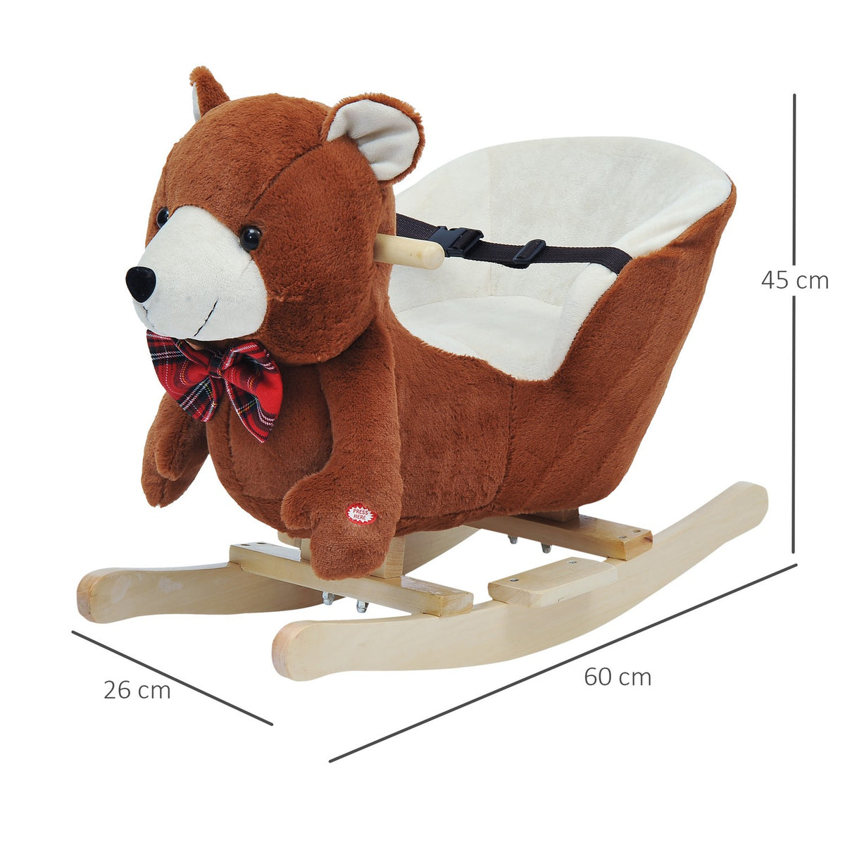 Rocking Horse Children's Rocking Toy Plush Rocking Horse Baby Rocking Toy Gift for Children's Christmas Gifts (Rocking Bear with Song)