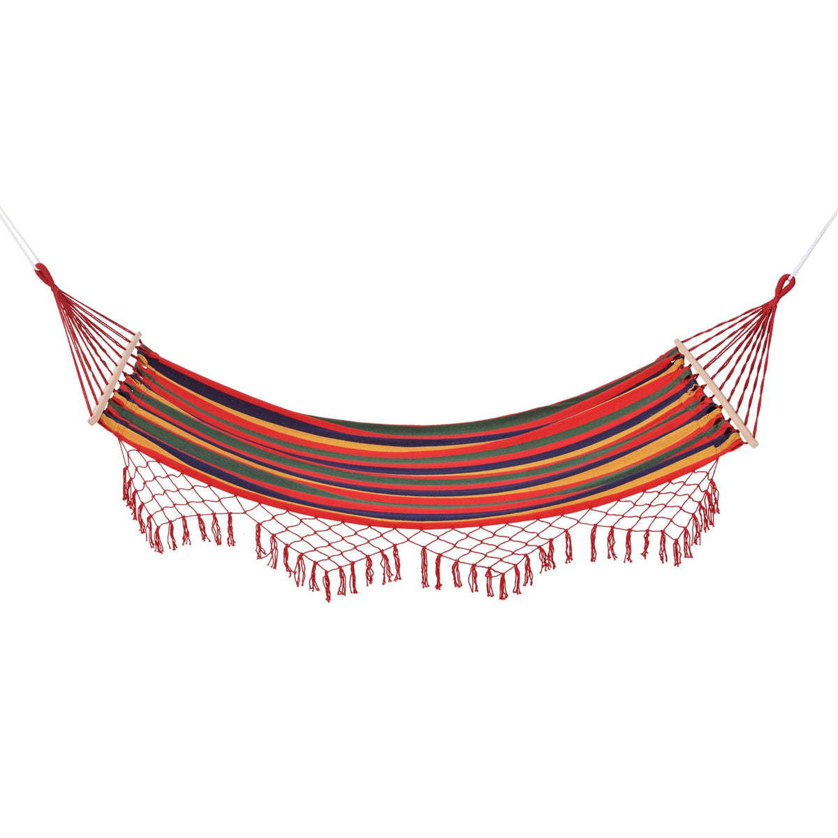 Rod Hammock Weatherproof Uv-Resistant Cotton Polyester Colorful 2X1M Up To 150Kg
