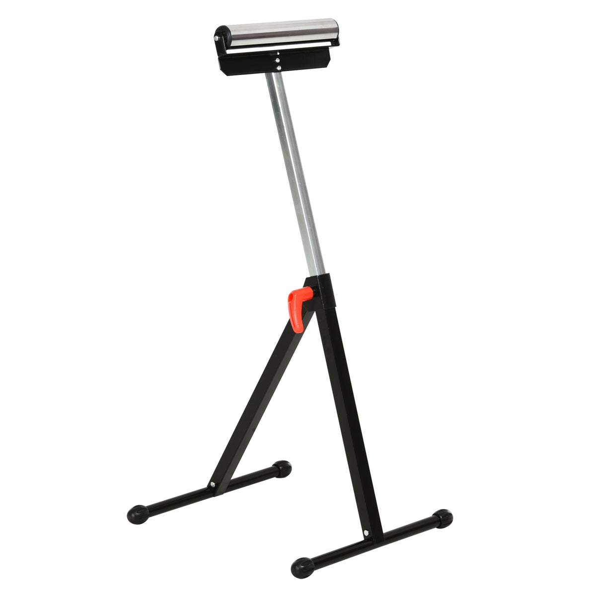 Roller Trestle Height-Adjustable Support Trestle, Loadable Up To 90Kg, Metal, Black, 44X50X68-110Cm