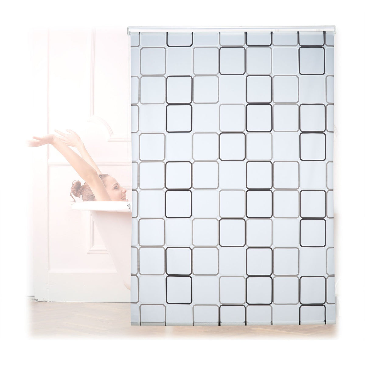 Roller blind for shower SQUARE