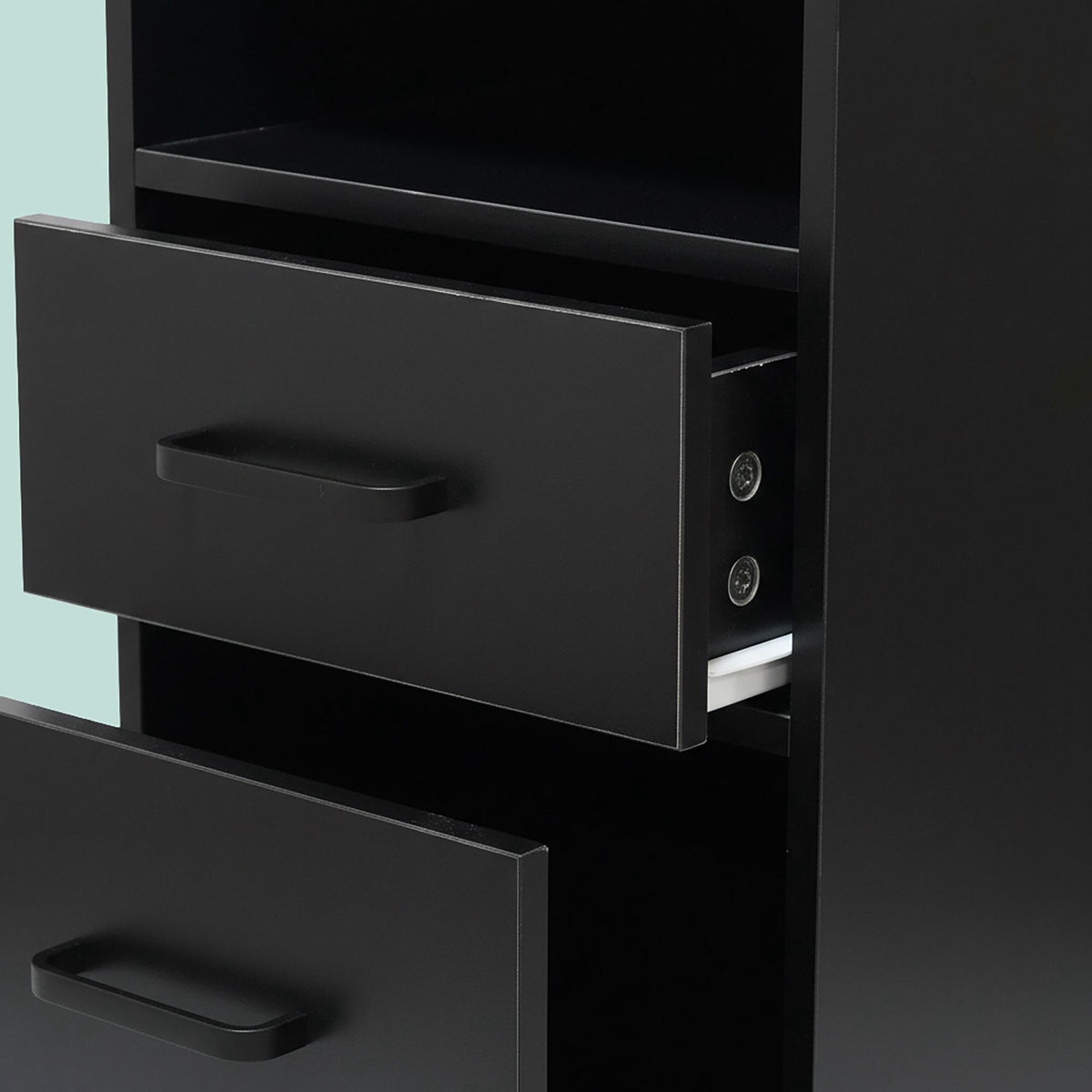 Rolling Filing Cabinet with 2 Drawers and 3 Shelves